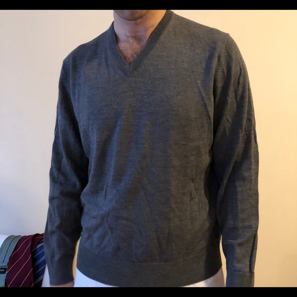 NEW Thomas pink wool sweater XL grey - Picture 2 of 7